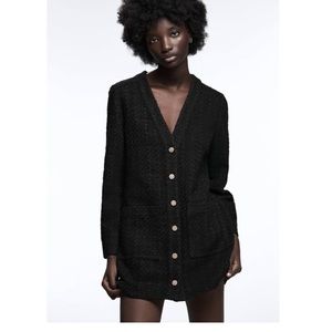 NWT Zara TEXTURED WEAVE DRESS